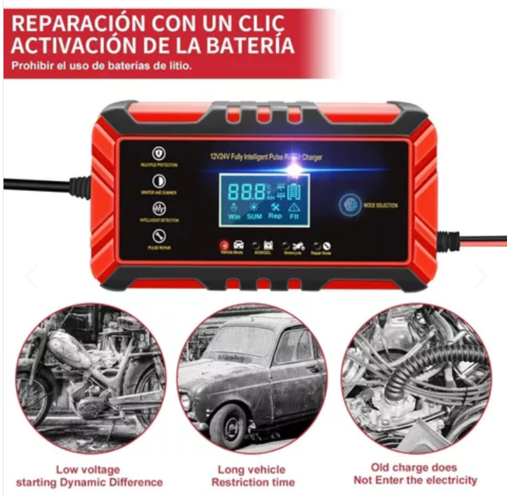 Cargador Inteligente De Baterías Auto