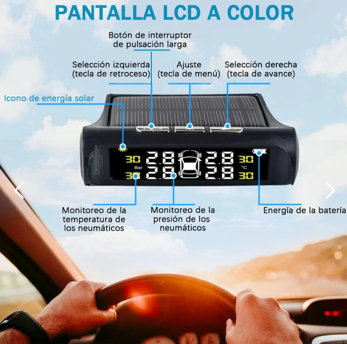 Sensor Presion de Neumaticos TPMS Solar