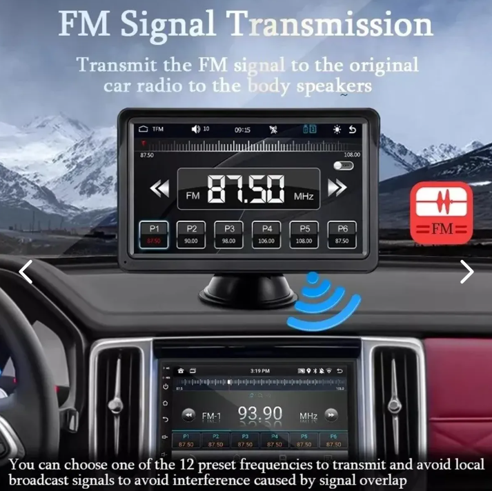 Radio Pantalla 7" carplay portatil andro